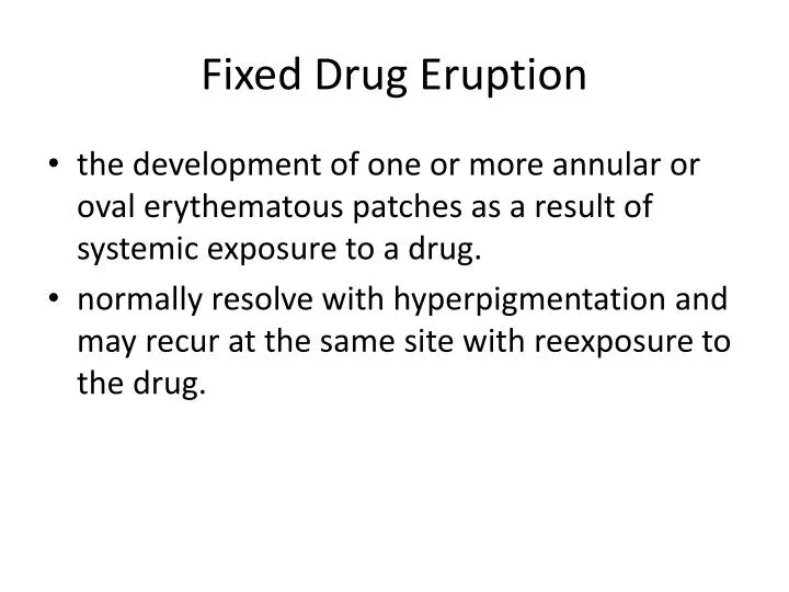fixed drug eruption
