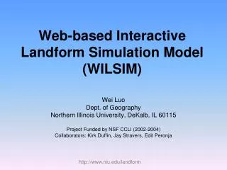 Web-based Interactive Landform Simulation Model (WILSIM)