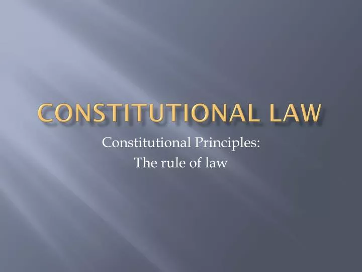 constitutional law