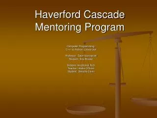 Haverford Cascade Mentoring Program