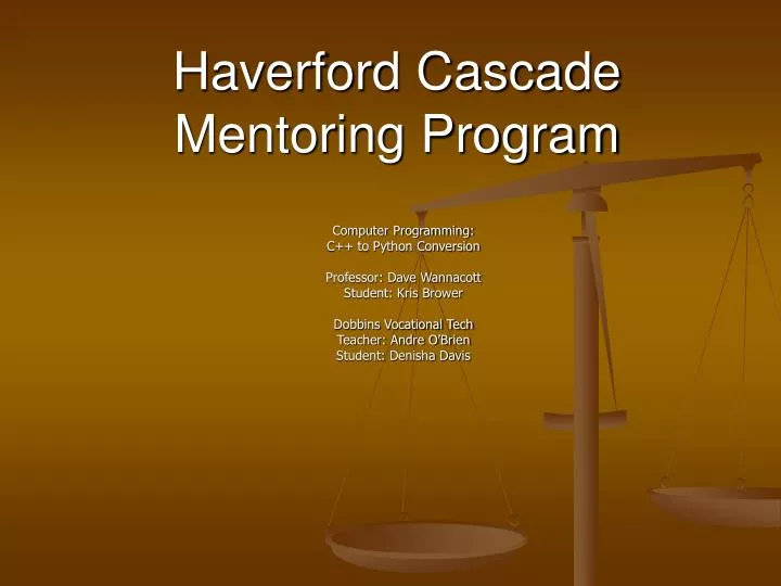 haverford cascade mentoring program