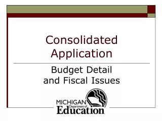 Consolidated Application
