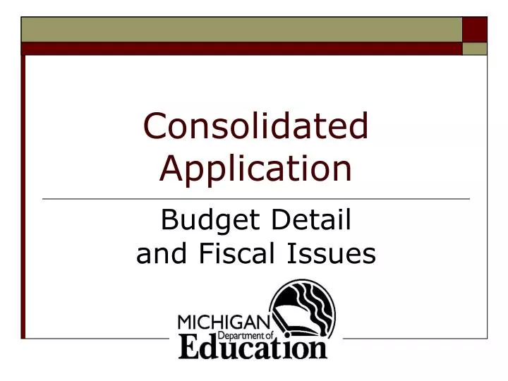 consolidated application
