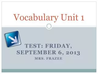 Vocabulary Unit 1