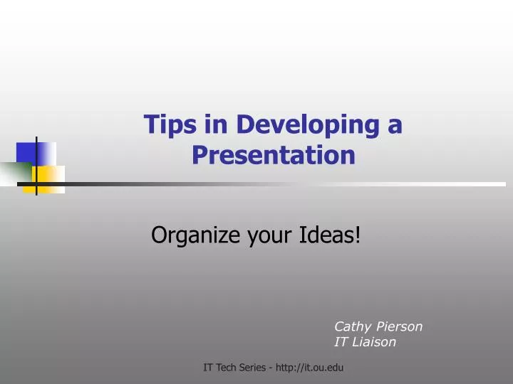 tips in developing a presentation