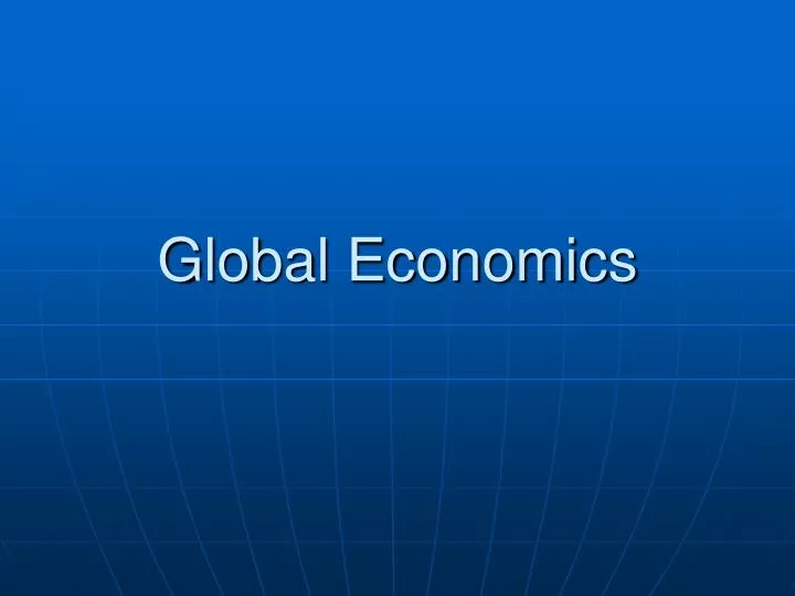 global economics