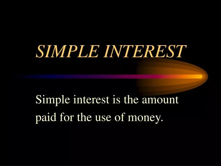 simple interest