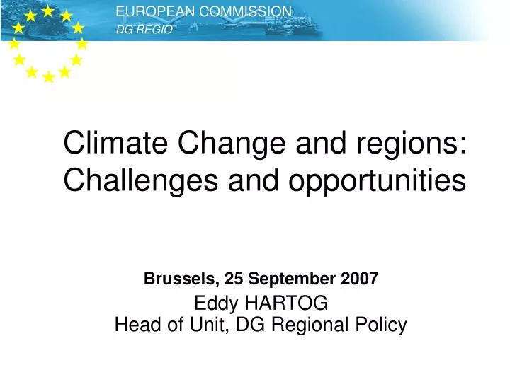 climate change and regions challenges and opportunities
