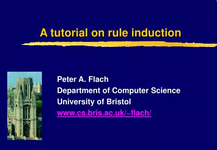 a tutorial on rule induction