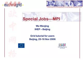 Special Jobs---MPI