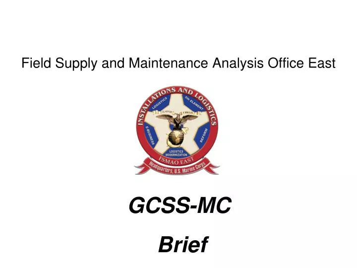 field supply and maintenance analysis office east