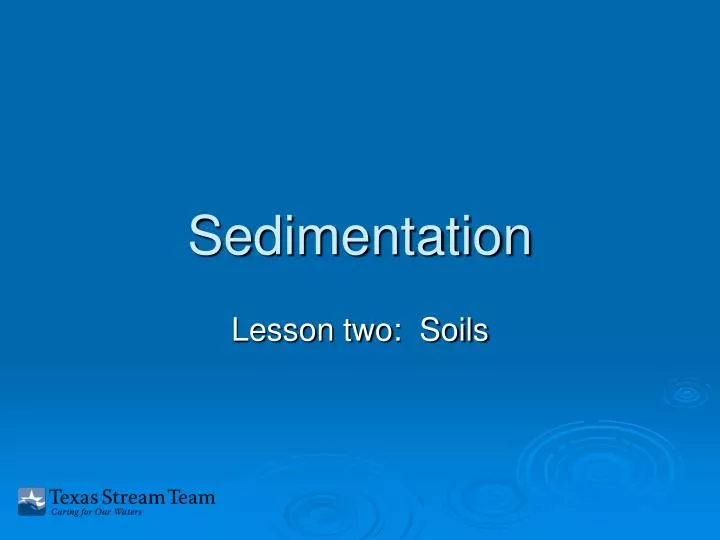 sedimentation