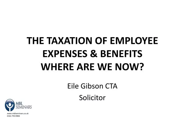 the taxation of employee expenses benefits where are we now