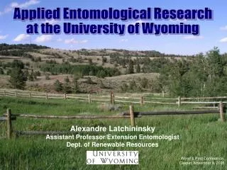 Applied Entomological Research