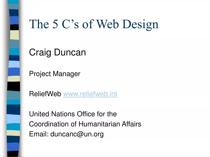 the 5 c s of web design