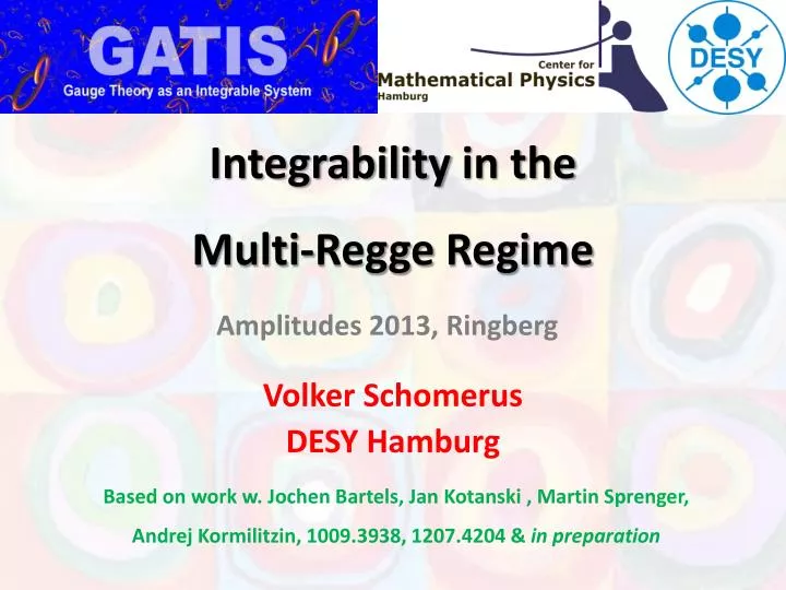 integrability in the multi regge regime