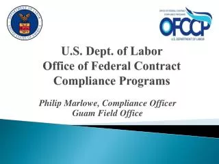 U.S. Dept. of Labor Office of Federal Contract Compliance Programs