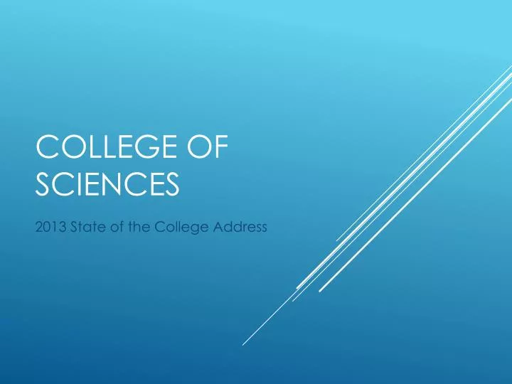 college of sciences