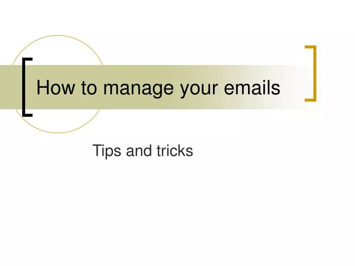 how to manage your emails
