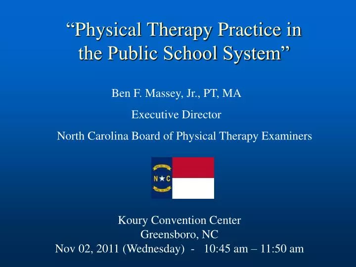 physical therapy practice in the public school system