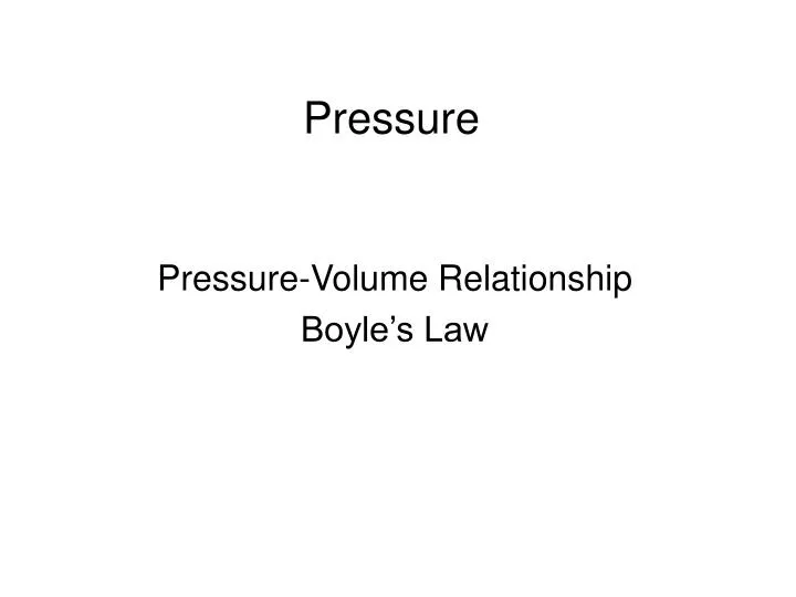 pressure