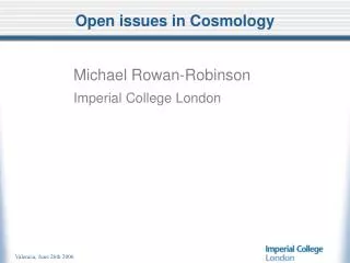 Open issues in Cosmology