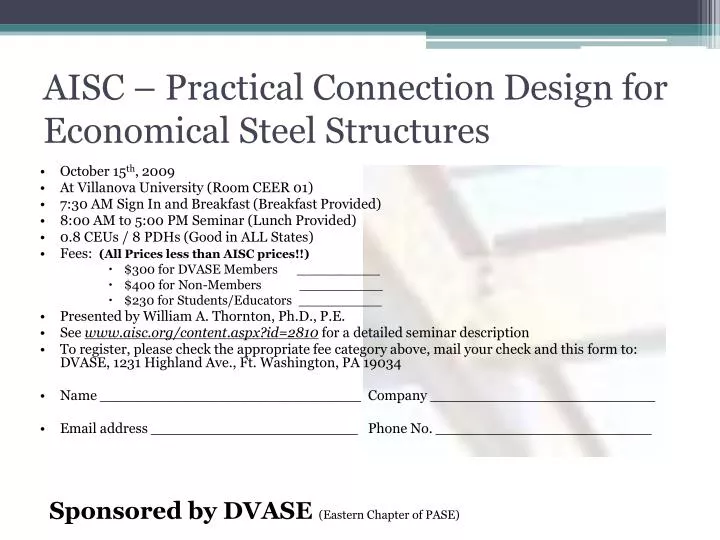 aisc practical connection design for economical steel structures