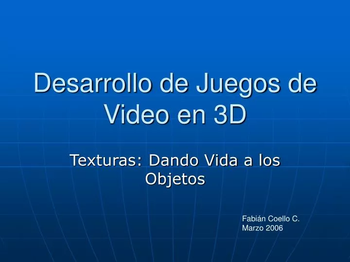 desarrollo de juegos de video en 3d