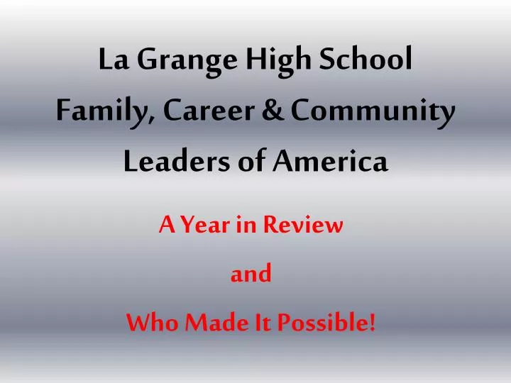 la grange high school family career community leaders of america