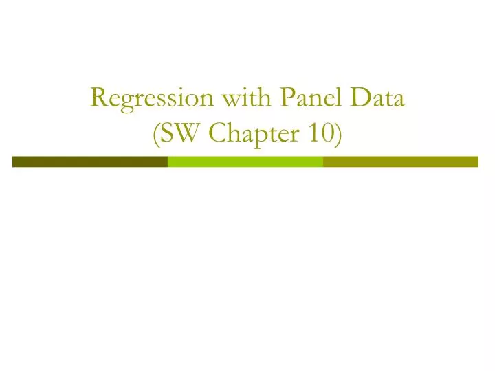 regression with panel data sw chapter 10