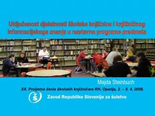 Uključenost djelatnosti školske knjižnice i knjižničnog informacijskoga znanja u nastavne programe predmeta