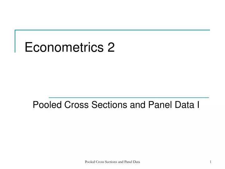 econometrics 2