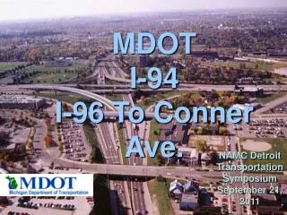 MDOT I-94 I-96 To Conner Ave.