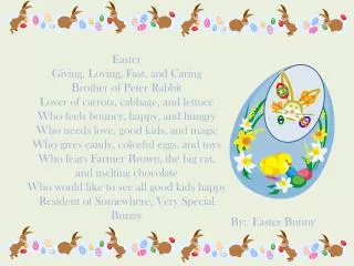 By: Easter Bunny