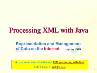 Processing XML with Java
