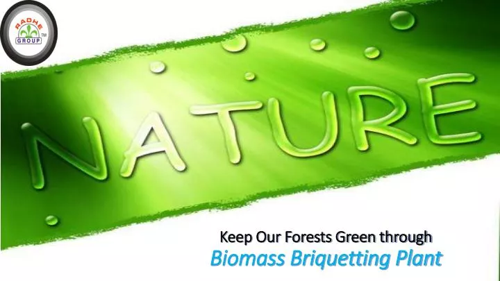 keep our forests green through biomass briquetting plant