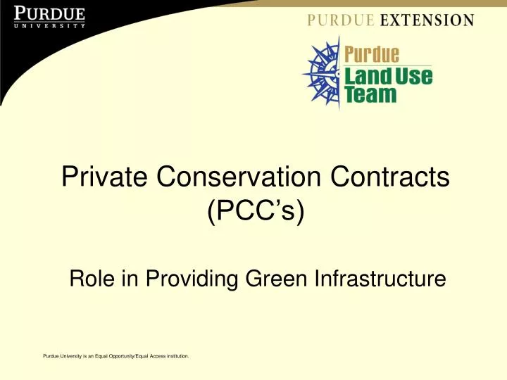 private conservation contracts pcc s