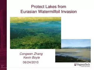 Protect Lakes from Eurasian Watermilfoil Invasion
