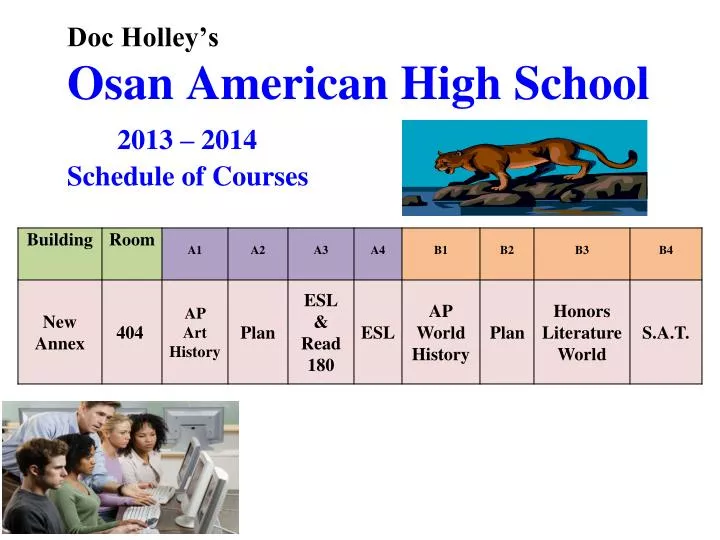 doc holley s osan american high school 2013 2014 schedule of courses