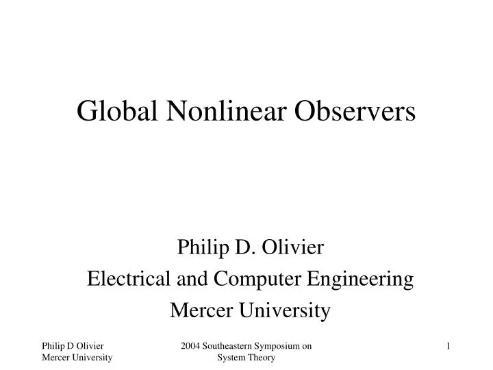 global nonlinear observers