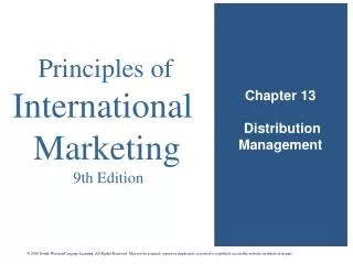 Chapter 13 Distribution Management