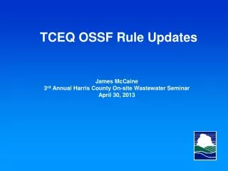 TCEQ OSSF Rule Updates