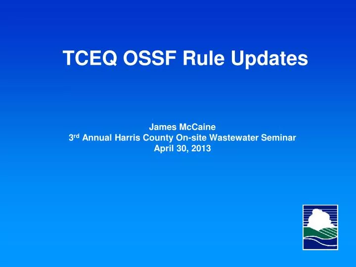 tceq ossf rule updates