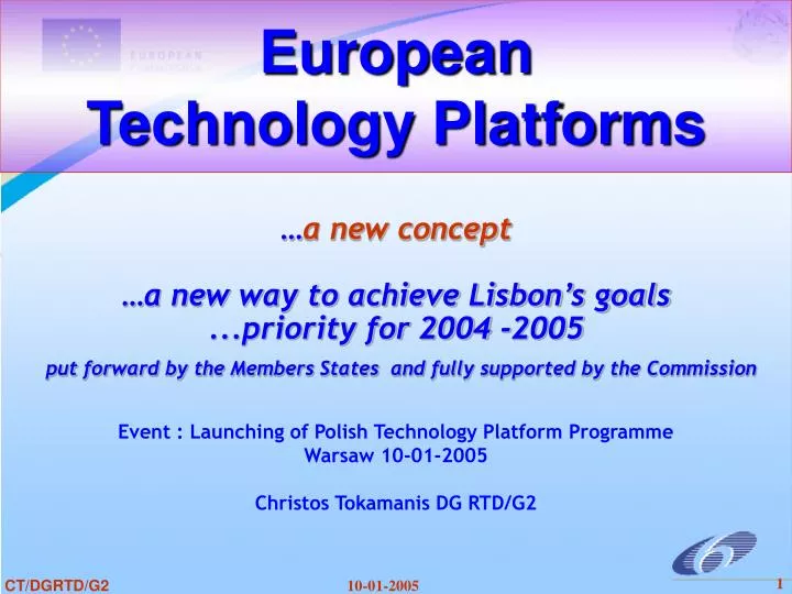 european technology platforms