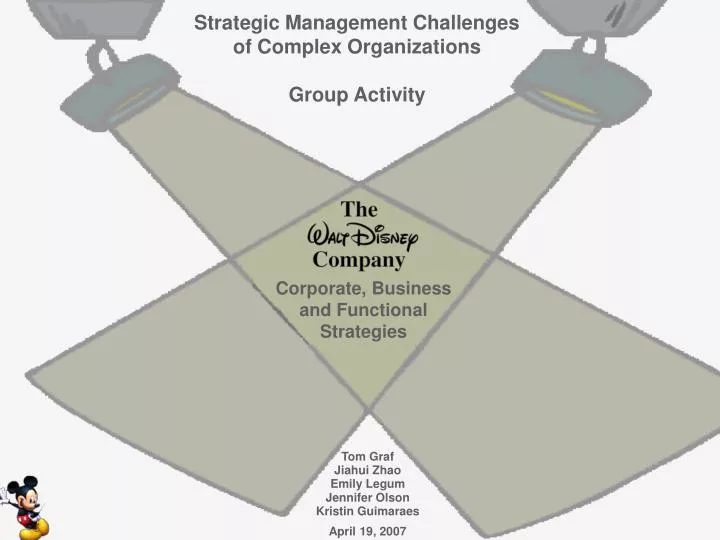 strategic management challenges of complex organizations group activity
