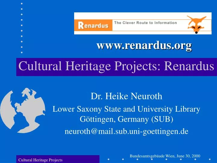 cultural heritage projects renardus