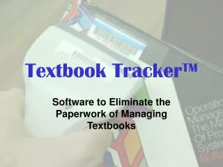 Textbook Tracker TM