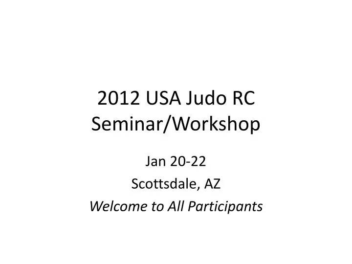 2012 usa judo rc seminar workshop