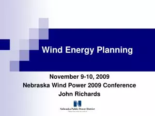 Wind Energy Planning