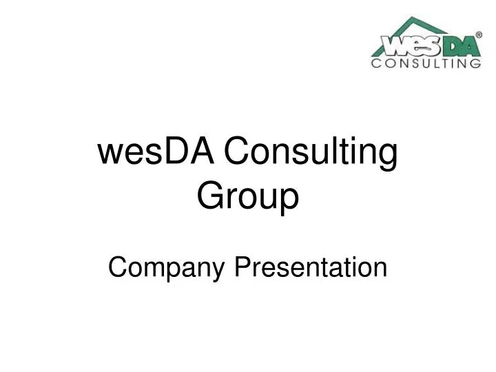 wesda consulting group company presentation